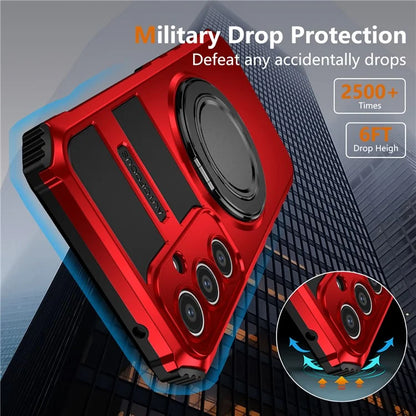 For Samsung Galaxy S23 FE Case Compatible with MagSafe Rotary Kickstand Anti-Drop TPU+PC Phone Cover