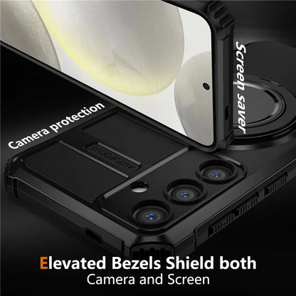 For Samsung Galaxy S24+ Case Compatible with MagSafe Rotary Kickstand Anti-Drop TPU+PC Phone Cover
