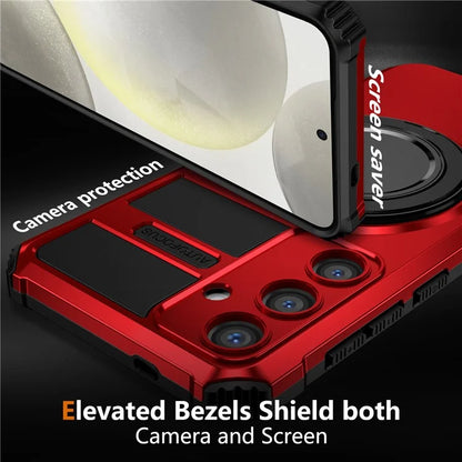 For Samsung Galaxy S24+ Case Compatible with MagSafe Rotary Kickstand Anti-Drop TPU+PC Phone Cover