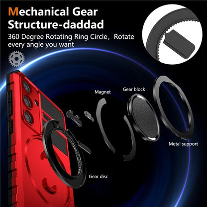 For Samsung Galaxy S24+ Case Compatible with MagSafe Rotary Kickstand Anti-Drop TPU+PC Phone Cover