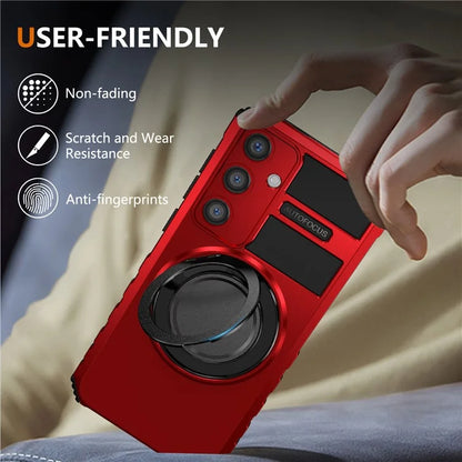 For Samsung Galaxy S24+ Case Compatible with MagSafe Rotary Kickstand Anti-Drop TPU+PC Phone Cover