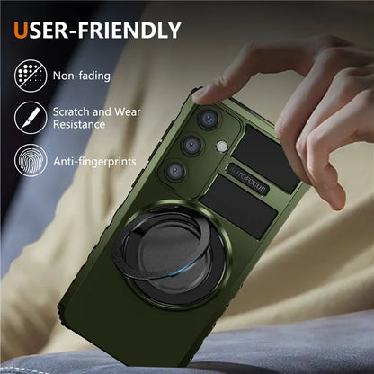 For Samsung Galaxy S24+ Case Compatible with MagSafe Rotary Kickstand Anti-Drop TPU+PC Phone Cover