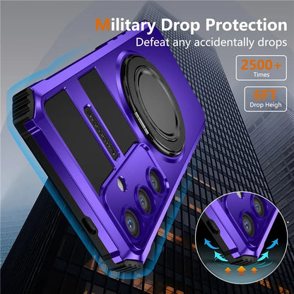 For Samsung Galaxy S24+ Case Compatible with MagSafe Rotary Kickstand Anti-Drop TPU+PC Phone Cover
