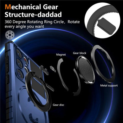 For Samsung Galaxy S23 Ultra Case Compatible with MagSafe Rotary Kickstand Anti-Drop TPU+PC Phone Cover