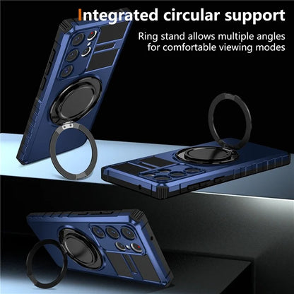 For Samsung Galaxy S23 Ultra Case Compatible with MagSafe Rotary Kickstand Anti-Drop TPU+PC Phone Cover