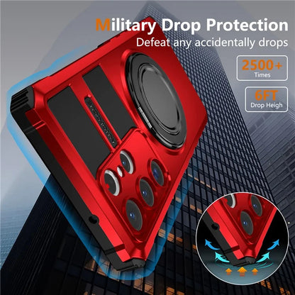 For Samsung Galaxy S23 Ultra Case Compatible with MagSafe Rotary Kickstand Anti-Drop TPU+PC Phone Cover