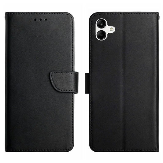 HT02 For Samsung Galaxy A06 Case Nappa Texture Genuine Cow Leather Phone Cover