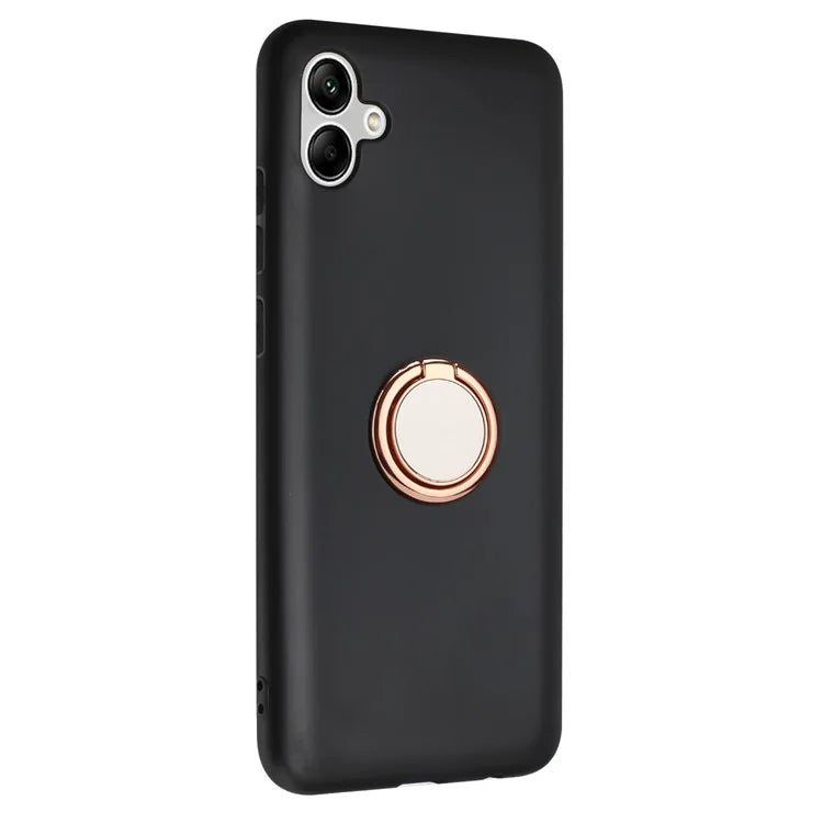 For Samsung Galaxy A06 Case Ring Kickstand Matte Soft TPU Phone Cover