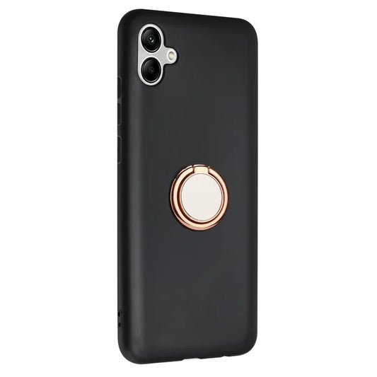 For Samsung Galaxy A06 Case Ring Kickstand Matte Soft TPU Phone Cover