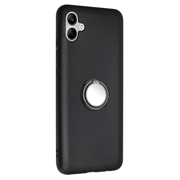 For Samsung Galaxy A06 Case Ring Kickstand Matte Soft TPU Phone Cover