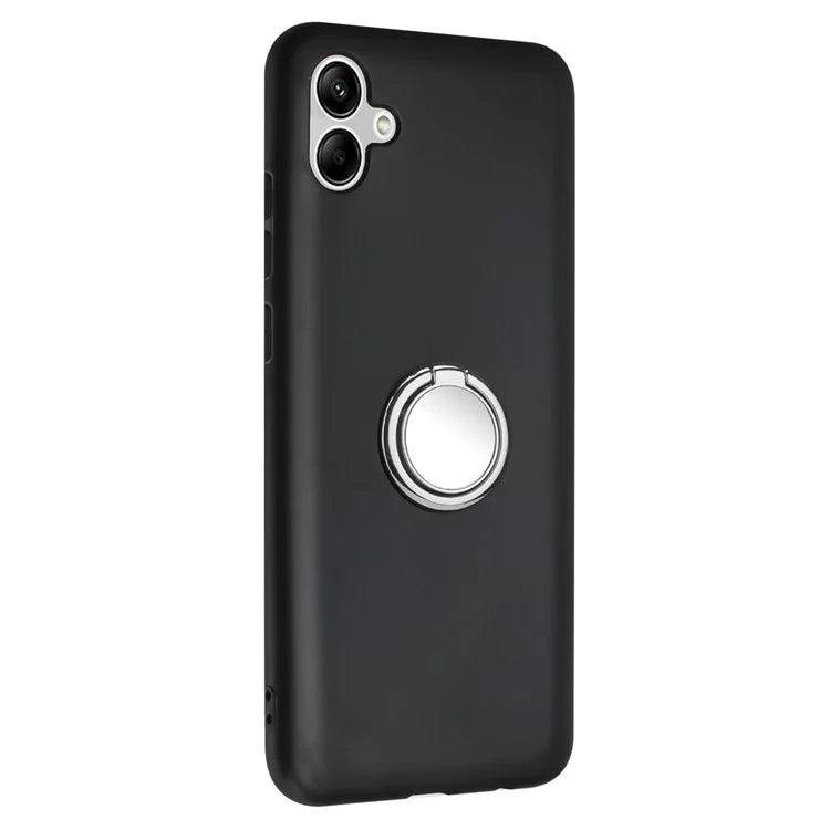 For Samsung Galaxy A06 Case Ring Kickstand Matte Soft TPU Phone Cover