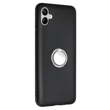 For Samsung Galaxy A06 Case Ring Kickstand Matte Soft TPU Phone Cover