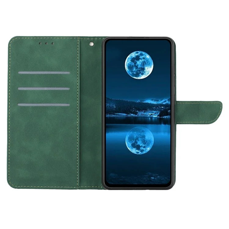 HT05 For Samsung Galaxy A06 Case Skin-Touch Lines PU Leather Phone Cover