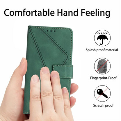 HT05 For Samsung Galaxy A06 Case Skin-Touch Lines PU Leather Phone Cover