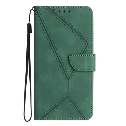 HT05 For Samsung Galaxy A06 Case Skin-Touch Lines PU Leather Phone Cover