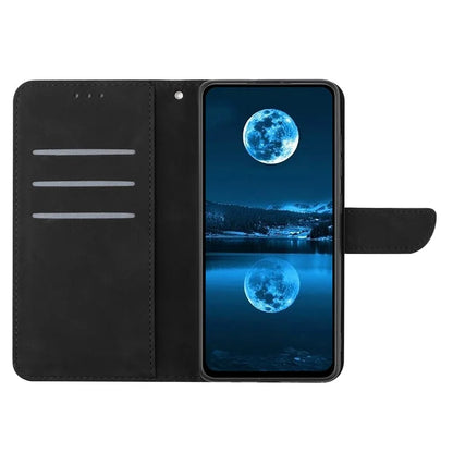 HT05 For Samsung Galaxy A06 Case Skin-Touch Lines PU Leather Phone Cover
