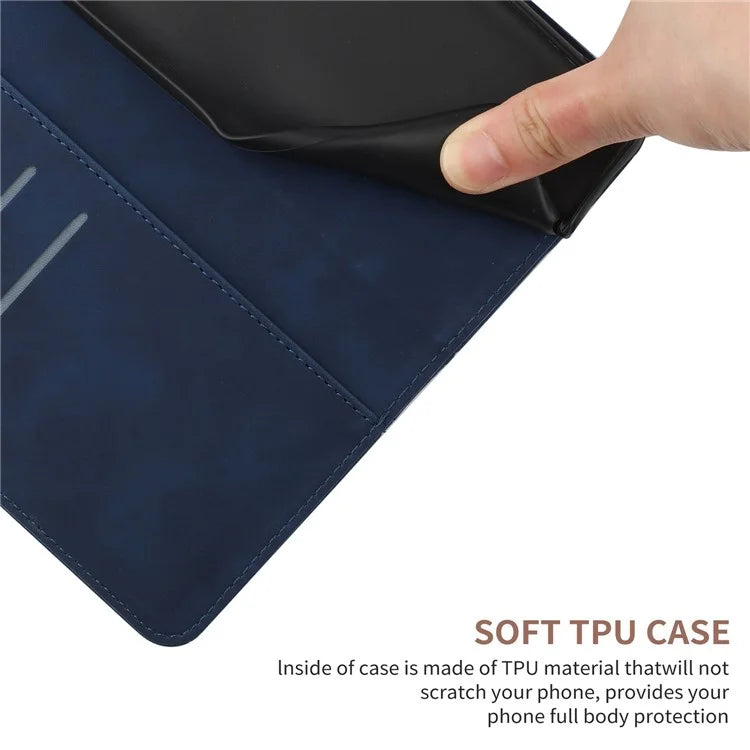 HT05 For Samsung Galaxy A06 Case Skin-Touch Lines PU Leather Phone Cover