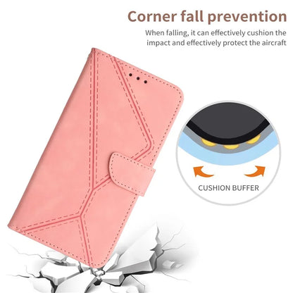 HT05 For Samsung Galaxy A06 Case Skin-Touch Lines PU Leather Phone Cover