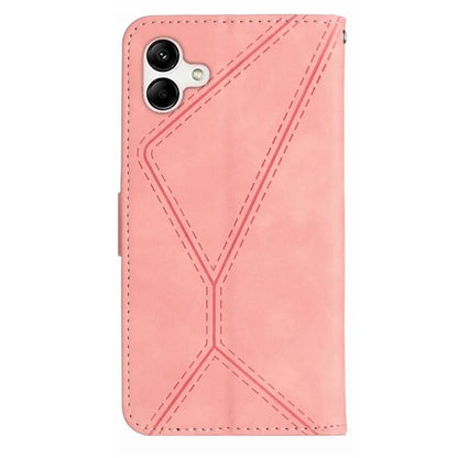HT05 For Samsung Galaxy A06 Case Skin-Touch Lines PU Leather Phone Cover