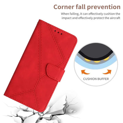 HT05 For Samsung Galaxy A06 Case Skin-Touch Lines PU Leather Phone Cover