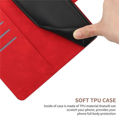 HT05 For Samsung Galaxy A06 Case Skin-Touch Lines PU Leather Phone Cover
