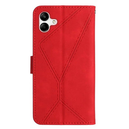 HT05 For Samsung Galaxy A06 Case Skin-Touch Lines PU Leather Phone Cover