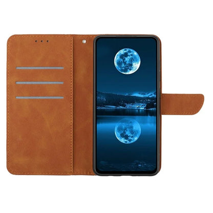 HT05 For Samsung Galaxy A06 Case Skin-Touch Lines PU Leather Phone Cover