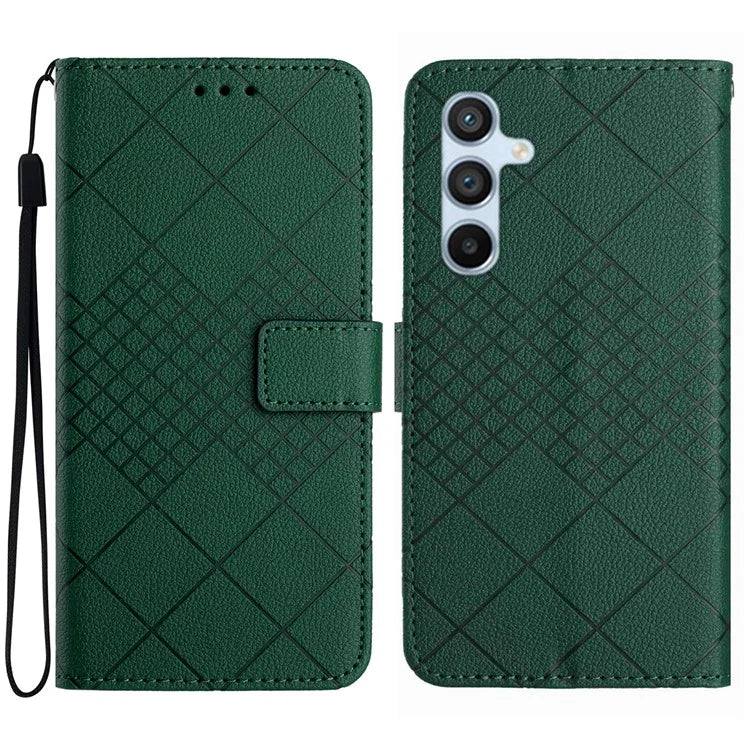 HT06 For Samsung Galaxy A16 5G Wallet Case PU Leather Flip Folio Phone Cover