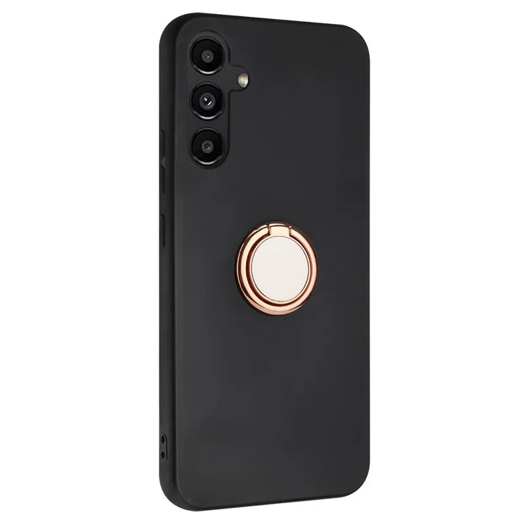 For Samsung Galaxy A16 5G Matte Case Ring Kickstand Soft TPU Phone Cover