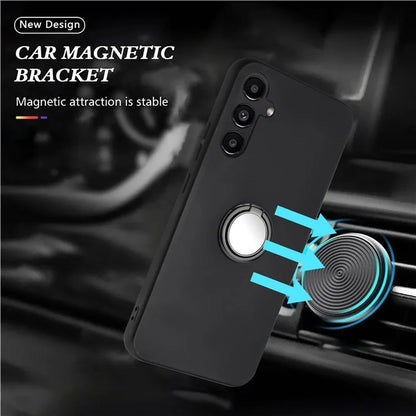 For Samsung Galaxy A16 5G Matte Case Ring Kickstand Soft TPU Phone Cover