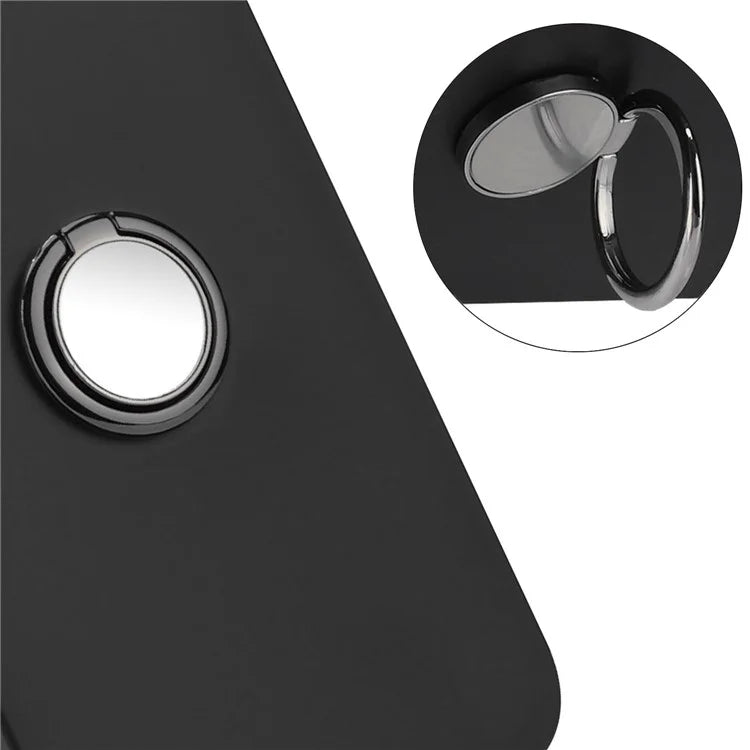 For Samsung Galaxy A16 5G Matte Case Ring Kickstand Soft TPU Phone Cover