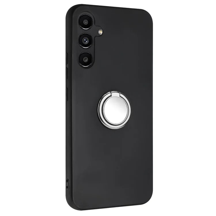 For Samsung Galaxy A16 5G Matte Case Ring Kickstand Soft TPU Phone Cover