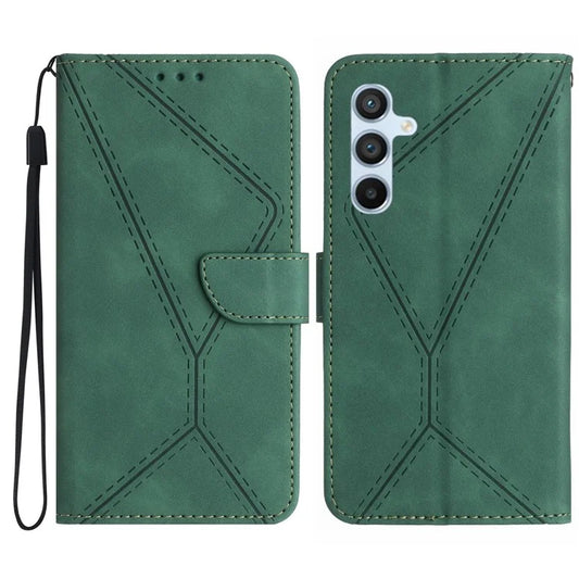 HT05 For Samsung Galaxy A16 5G Phone Case Skin-Touch Lines PU Leather Flip Cover