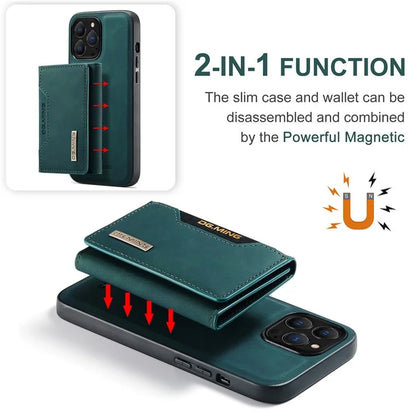 DG.MING M2 Series for iPhone 16 Pro Max Case PU+PC+TPU Phone Cover Detachable Wallet