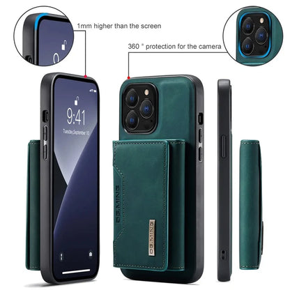 DG.MING M2 Series for iPhone 16 Pro Max Case PU+PC+TPU Phone Cover Detachable Wallet