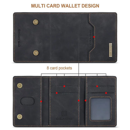 DG.MING M2 Series for iPhone 16 Pro Max Case PU+PC+TPU Phone Cover Detachable Wallet
