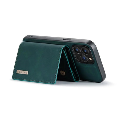 DG.MING M1 Series for iPhone 16 Pro Max Case Kickstand PU Phone Cover with Detachable Wallet