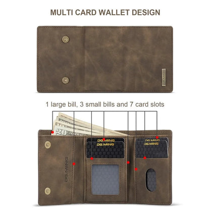 DG.MING M1 Series for iPhone 16 Pro Max Case Kickstand PU Phone Cover with Detachable Wallet