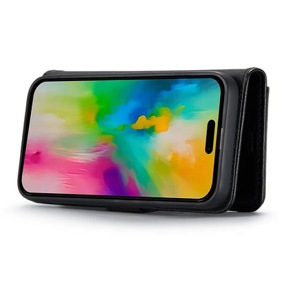 DG.MING for iPhone 16 Pro Case Detachable Split Leather Phone Cover