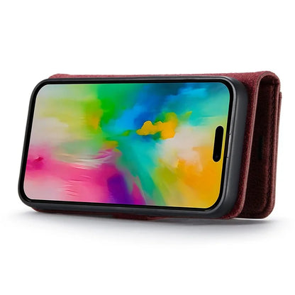 DG.MING for iPhone 16 Pro Case Detachable Split Leather Phone Cover