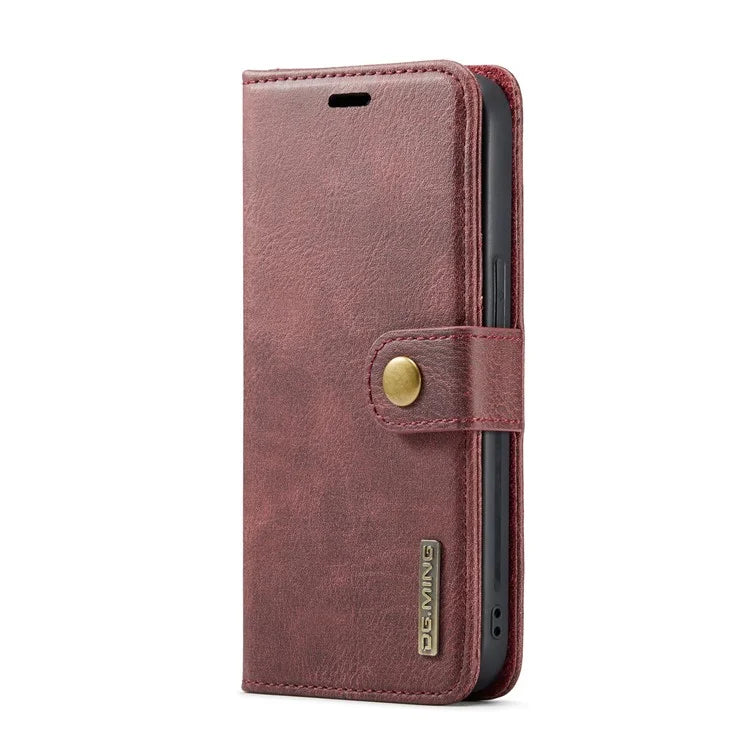 DG.MING for iPhone 16 Pro Case Detachable Split Leather Phone Cover