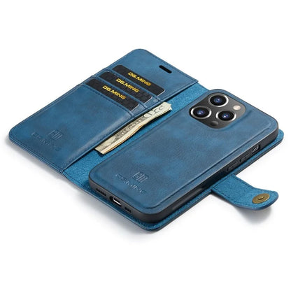DG.MING for iPhone 16 Pro Case Detachable Split Leather Phone Cover
