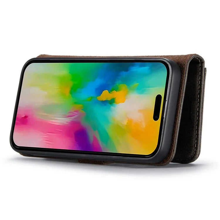 DG.MING for iPhone 16 Pro Max Case Detachable Split Leather Phone Cover