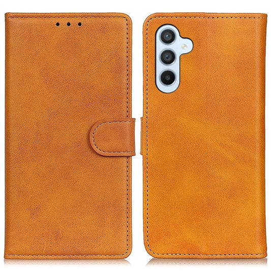 For Samsung Galaxy M35 5G Stand Wallet Case Cowhide Texture Leather Phone Cover