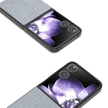 For Xiaomi Mix Flip 5G Case Rhinestone Texture Leather+PC Phone Cover