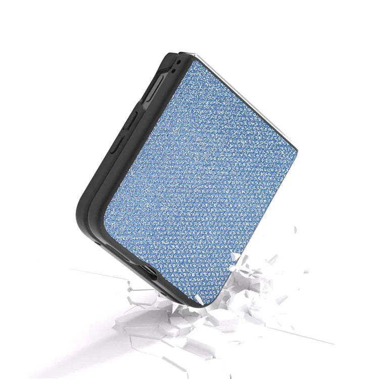 For Xiaomi Mix Flip 5G Case Rhinestone Texture Leather+PC Phone Cover