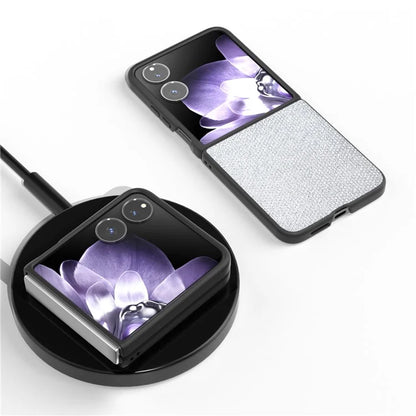 For Xiaomi Mix Flip 5G Case Rhinestone Texture Leather+PC Phone Cover