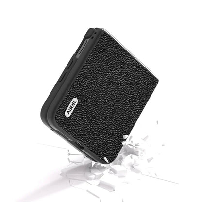 ABEEL For Xiaomi Mix Flip 5G Case Litchi Texture Genuine Cow Leather+PC Phone Cover