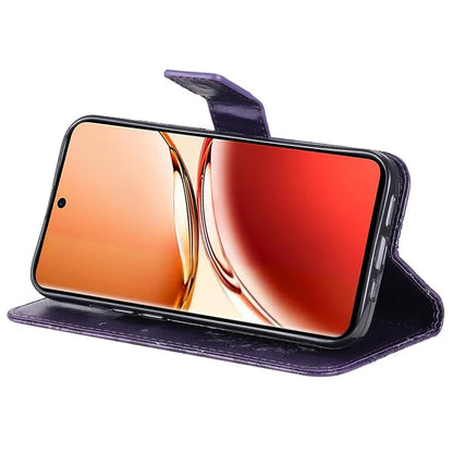 KT Imprinting Flower Series-1 For Oppo Reno12 F 4G Wallet Case Sunflower Stand Leather Phone Cover