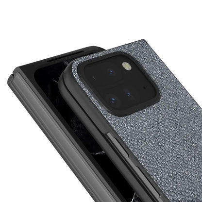 For Google Pixel 9 Pro Fold 5G Case PU+PC Phone Cover Rhinestone Texture